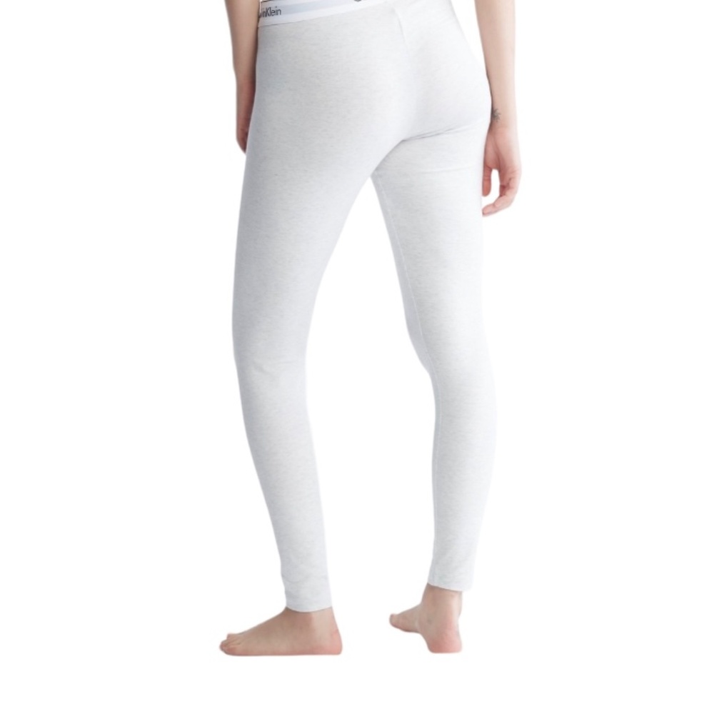 đź’–MEGA SALEđź’–Calvin Klein Women's Pure Ribbed Lounge White Legging QS6686-110 - Picture 4 of 5